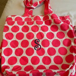 Thirty-one Retro Metro Fold over in Coral Mod Dot